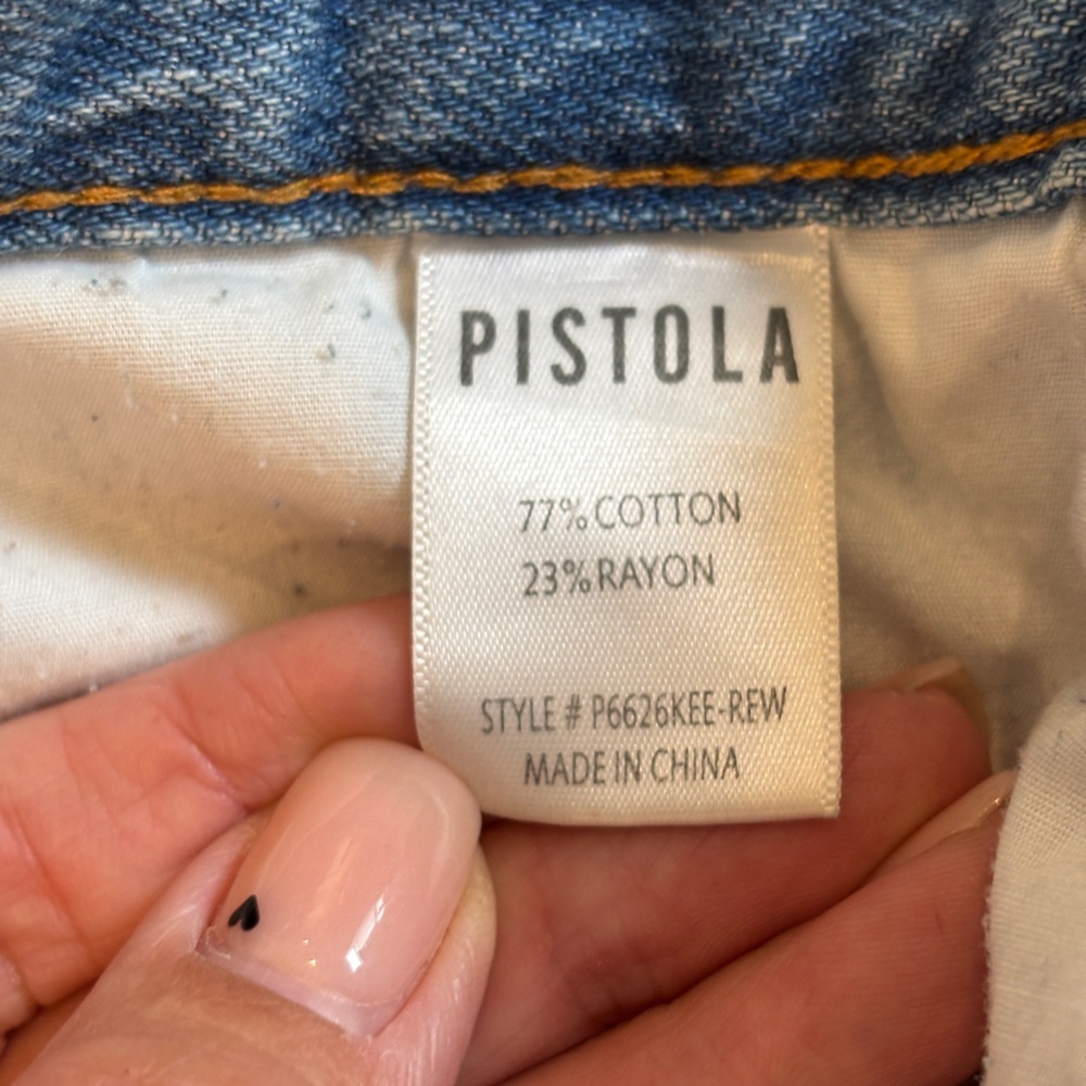 Upcycled by Me: Pistola Customized Relaxed Fit Boyfriend Denim Jeans Pink 28 - Picture 9 of 11